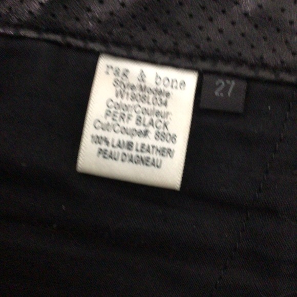 Rag & Bone 100% black leather shorts - Picture 4 of 5